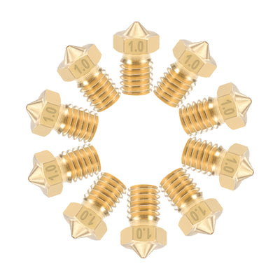 Harfington 3D Printer Nozzle Head Thread Replacement for V5 V6 1.75mm Extruder Print, 10pcs