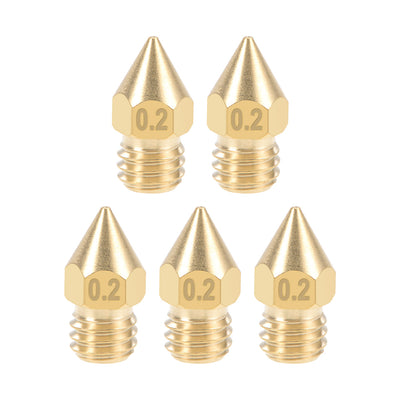 Harfington 3D Printer Nozzles Head, for MK8 Extruder Print, Brass