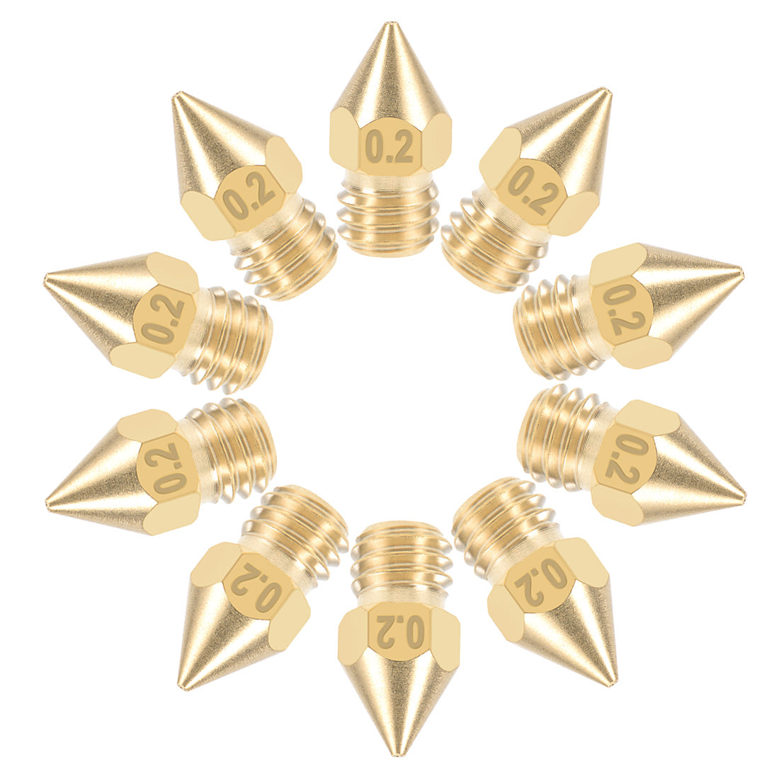 Harfington 3D Printer Nozzle Head Thread for MK10 1.75mm Extruder Print