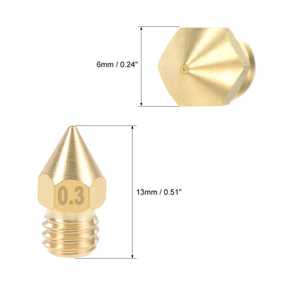 Harfington 3D Printer Nozzle Head Thread for MK10 1.75mm Extruder Print