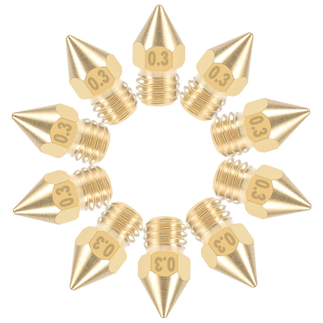 Harfington 3D Printer Nozzle Head Thread for MK10 1.75mm Extruder Print