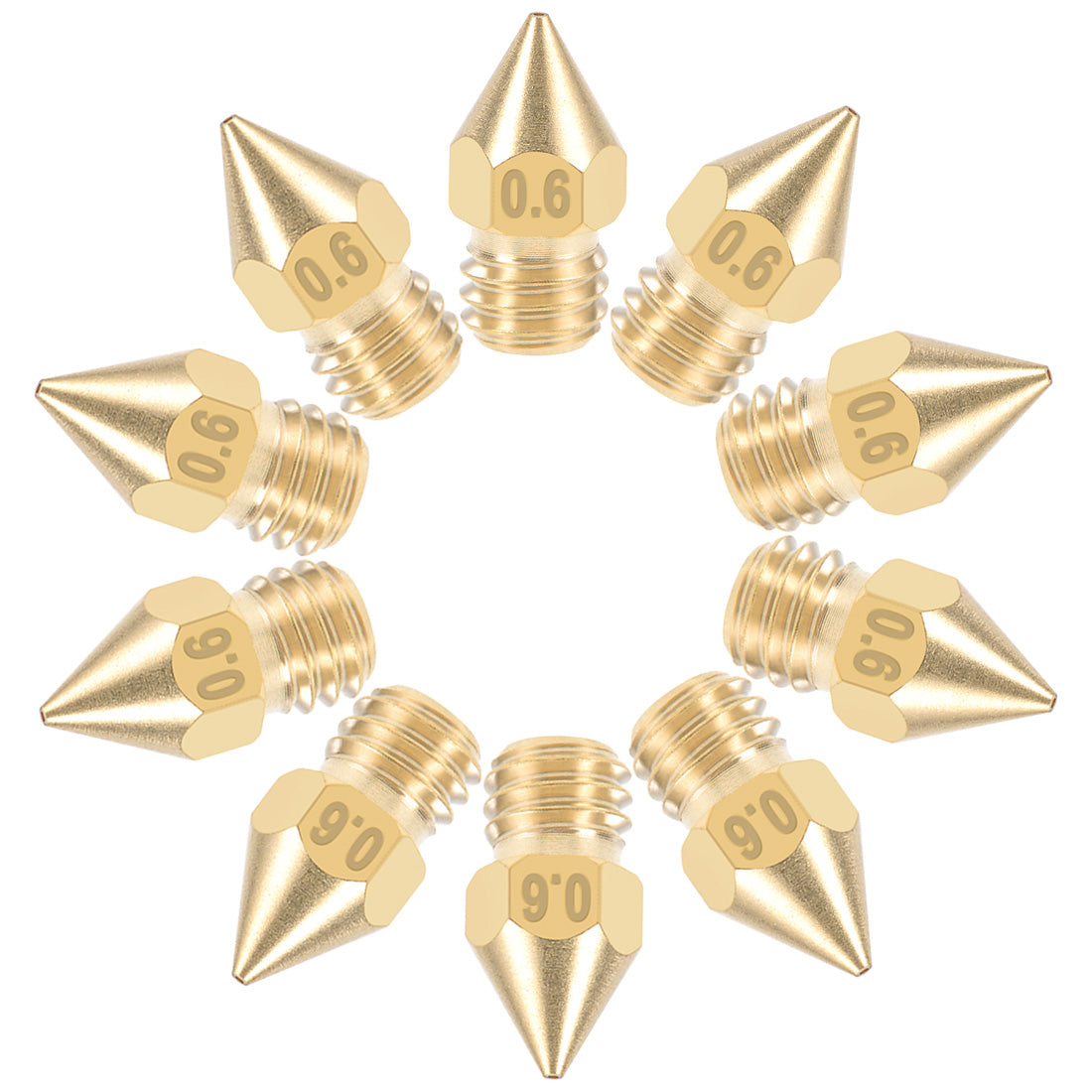 Harfington 3D Printer Nozzle Head Thread for MK10 1.75mm Extruder Print