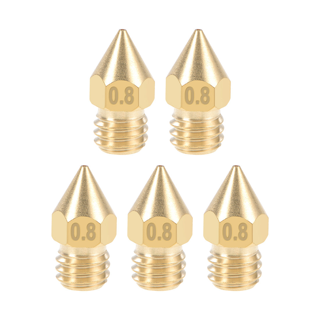 Harfington 3D Printer Nozzles Head, for MK8 Extruder Print, Brass