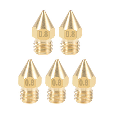 Harfington 3D Printer Nozzles Head, for MK8 Extruder Print, Brass