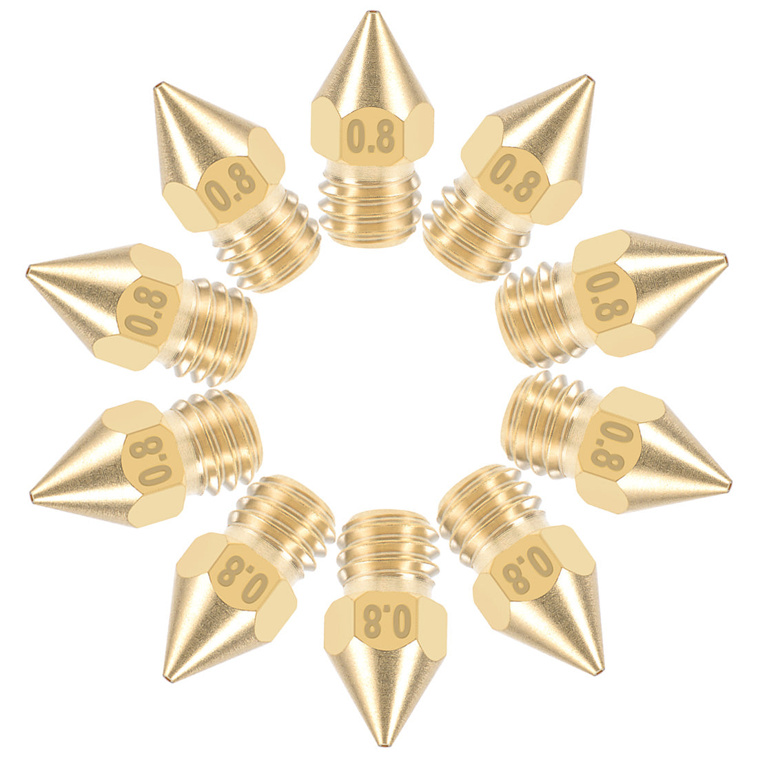 Harfington 3D Printer Nozzle Head Thread for MK10 1.75mm Extruder Print