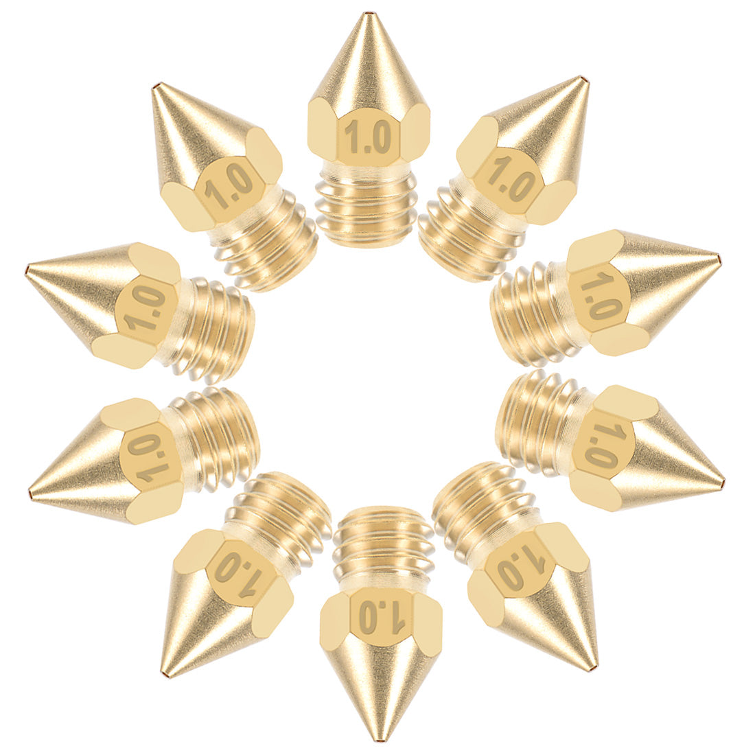 Harfington 3D Printer Nozzle Head Thread for MK10 1.75mm Extruder Print