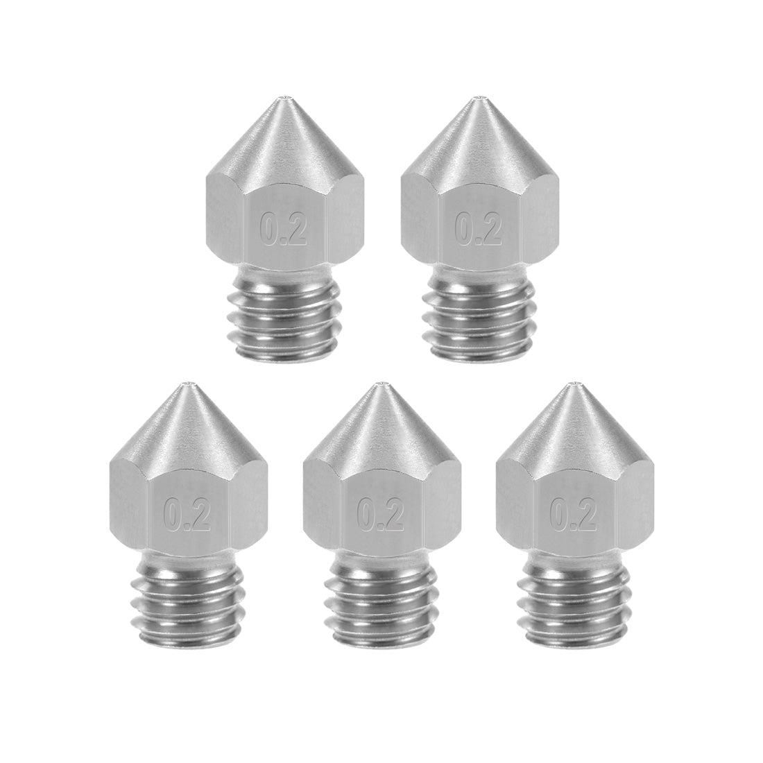 Harfington 3D Printer Nozzles Head Thread Replacement for MK8 1.75mm Extruder Print