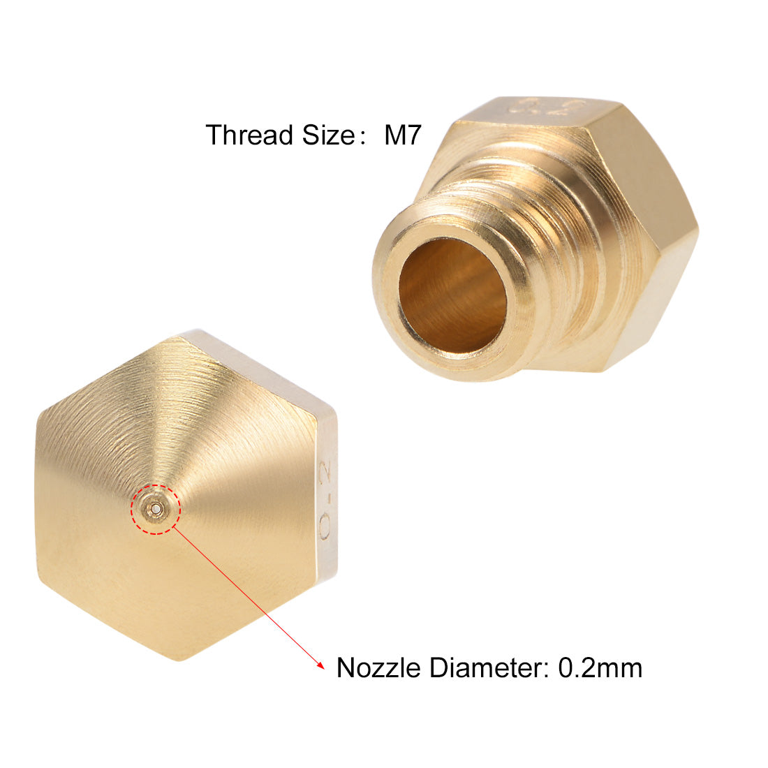 Harfington 3D Printer Nozzle Head Thread for MK10 1.75mm Extruder Print