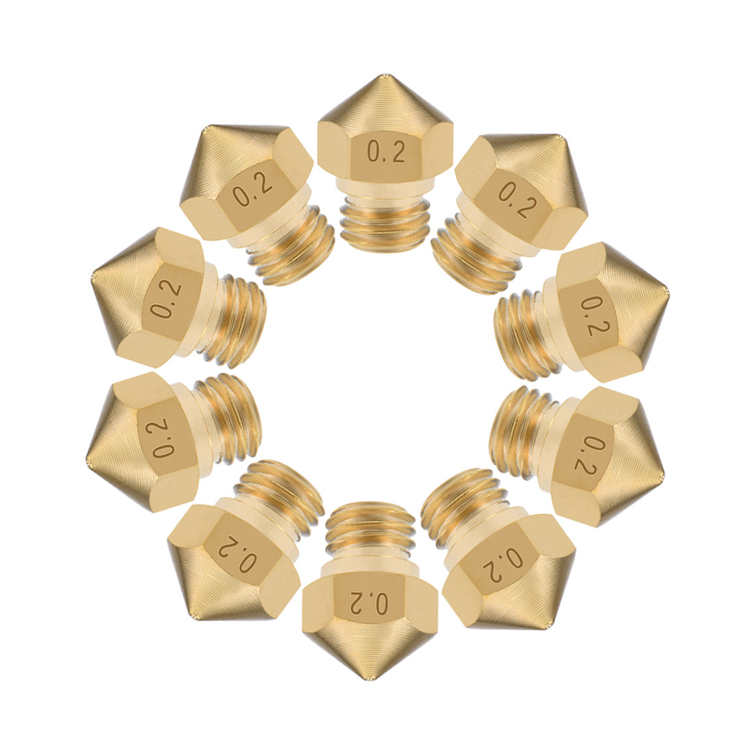 Harfington 3D Printer Nozzle Head Thread for MK10 1.75mm Extruder Print