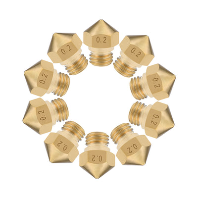 Harfington 3D Printer Nozzle Head Thread for MK10 1.75mm Extruder Print