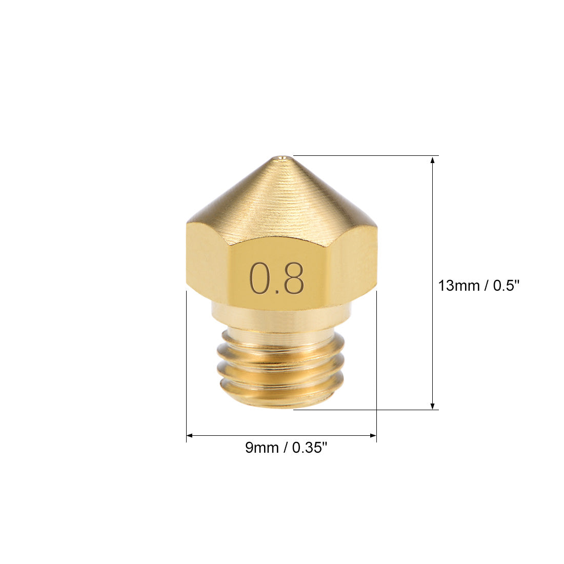 Harfington 3D Printer Nozzle Head Thread for MK10 1.75mm Extruder Print