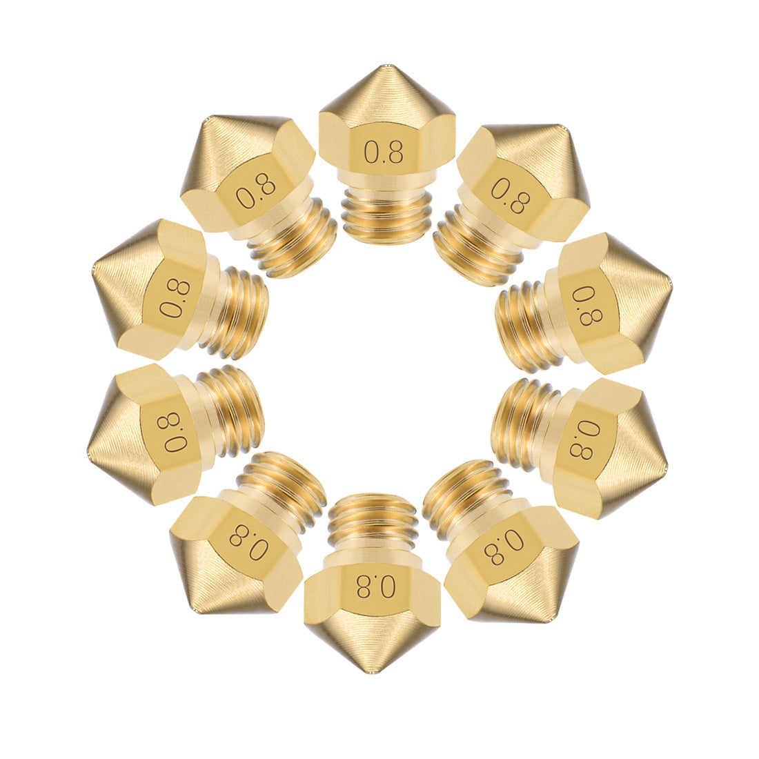 Harfington 3D Printer Nozzle Head Thread for MK10 1.75mm Extruder Print