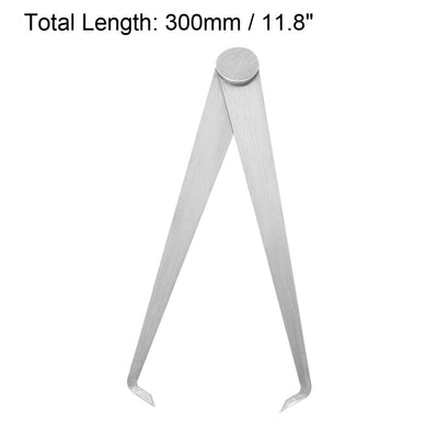 Harfington Inside Outside Calipers 300mm Firm Joint Stainless Steel Measuring Tool Caliper 1 Set