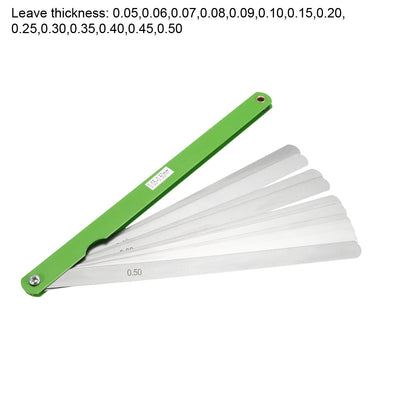 Harfington Measure Feeler Gauge Gage 200mm Long Stainless Steel 14 Leaves 0.05mm-0.5mm Gap Thick