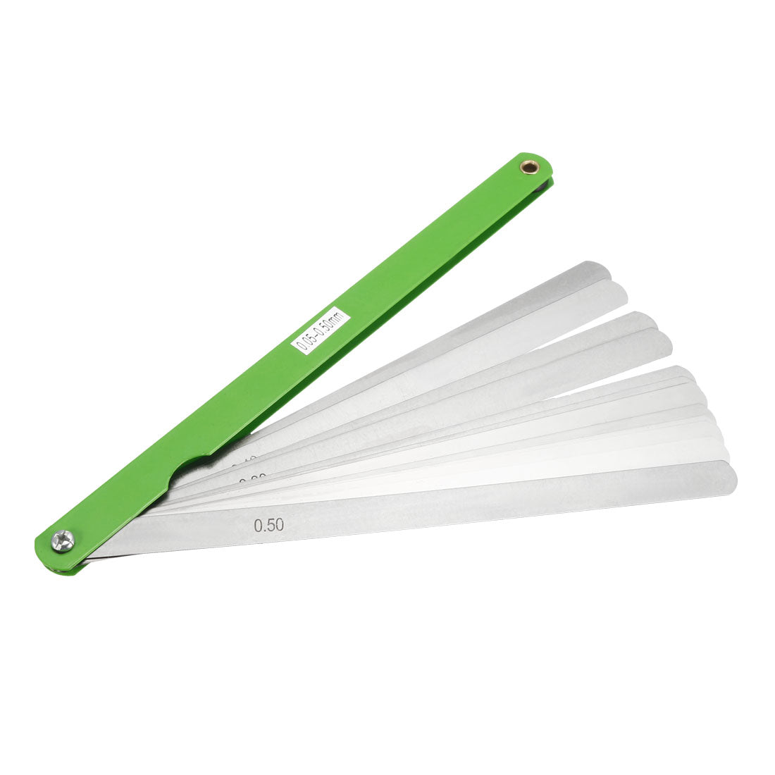 Harfington Measure Feeler Gauge Gage 200mm Long Stainless Steel 14 Leaves 0.05mm-0.5mm Gap Thick