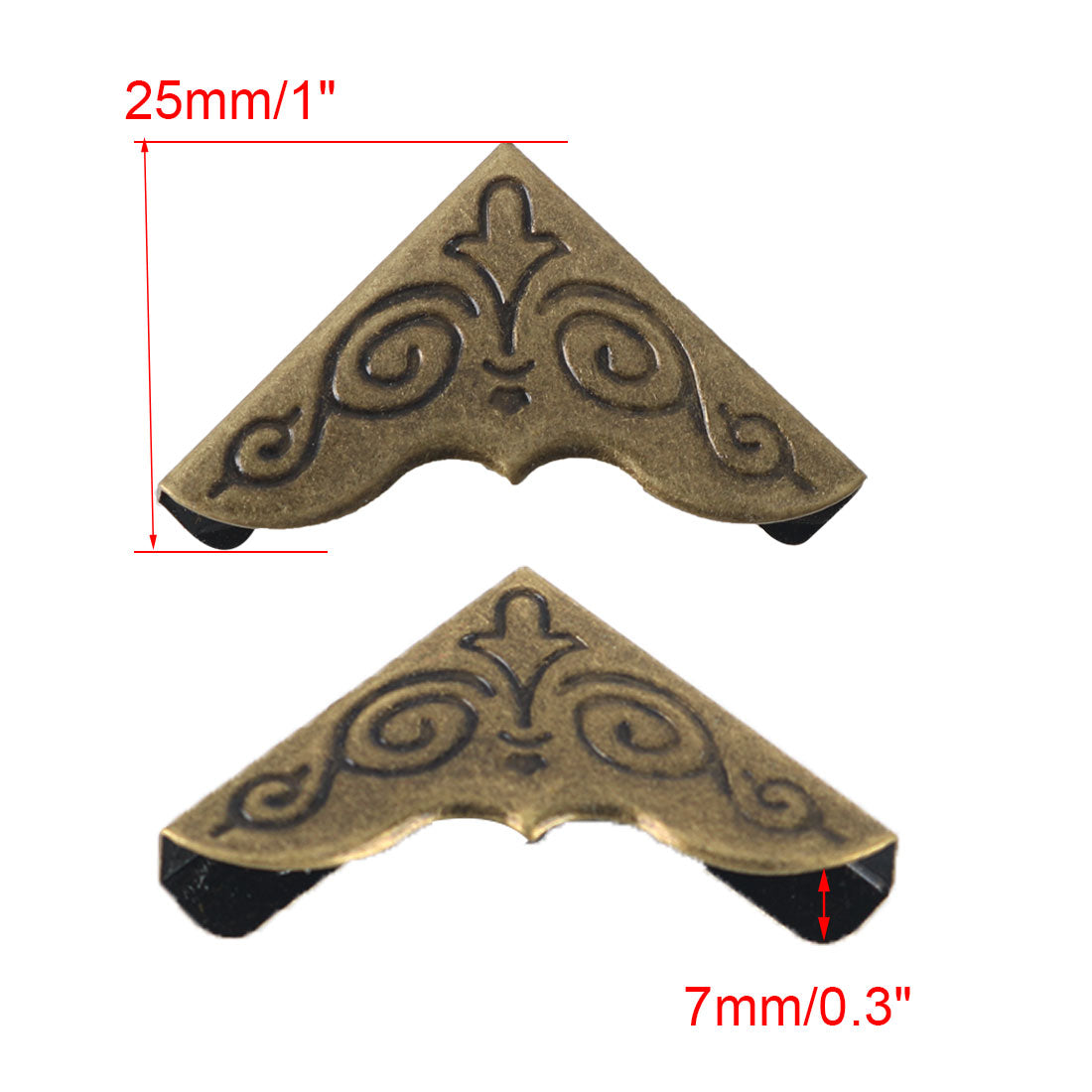 Harfington 12pcs Box Corner Protector Vintage Guard Edge Covers Albums Corner Decor