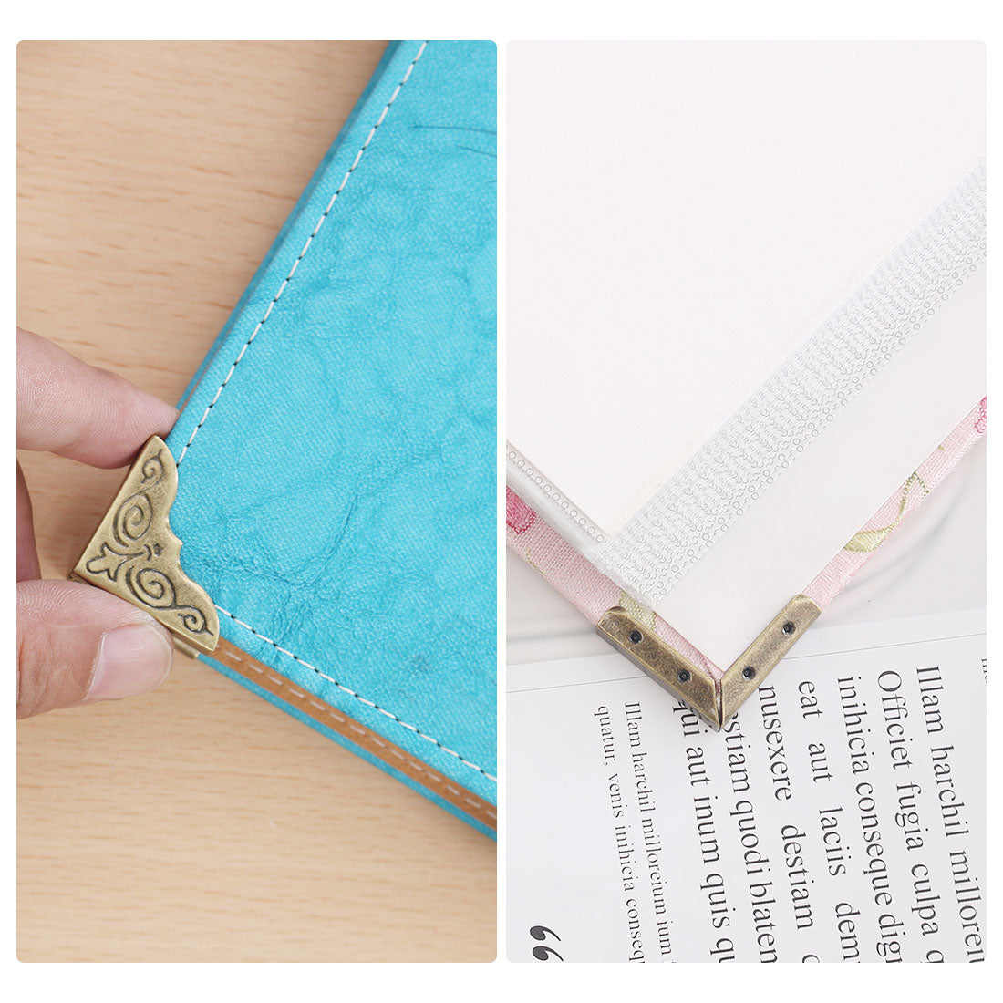 Harfington 12pcs Box Corner Protector Vintage Guard Edge Covers Albums Corner Decor