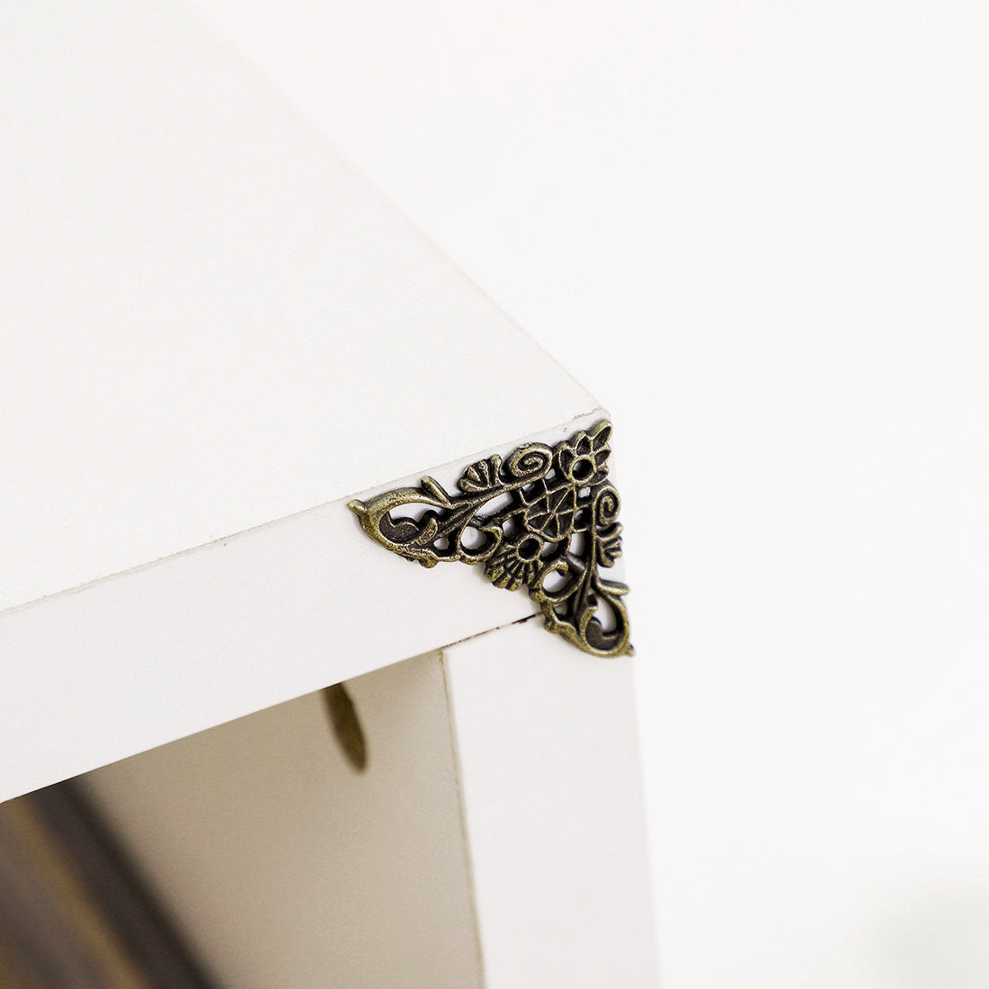 Harfington 16pcs Box Corners Protectors Vintage Bronze Tone Edge Covers Box Corners Decor