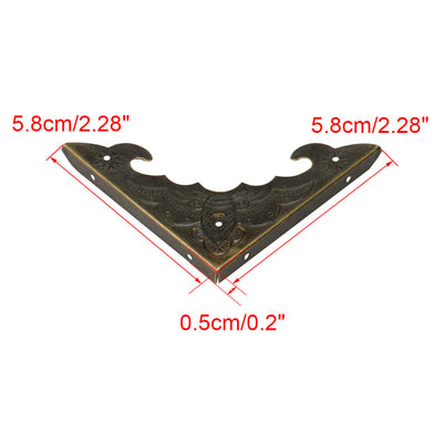 Harfington 16pcs Box Corner Protectors Vintage Bronze Tone Triangle Corner Edge Protector