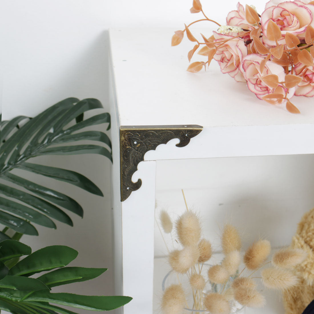 Harfington 18 Stück Box-Eckenschutz, Vintage-Bronze-Ton, Dreieck-Eckenkantenschutz