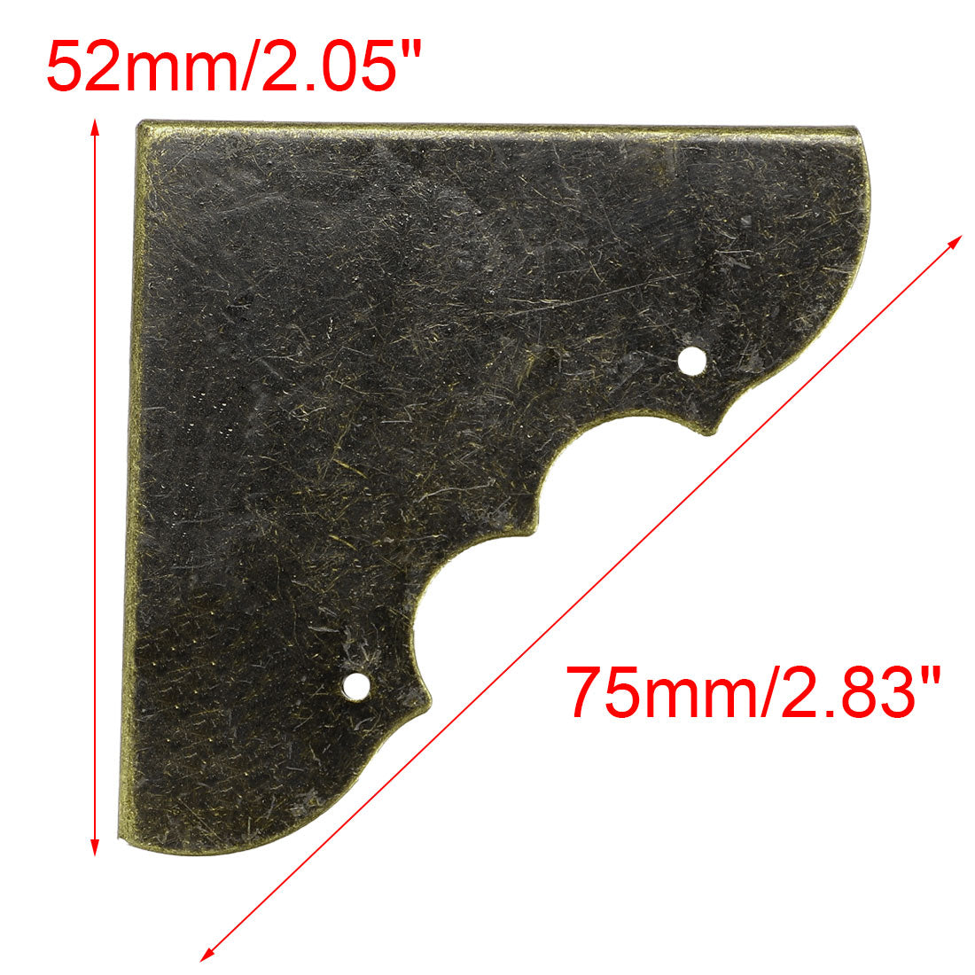 Harfington 16pcs Box Corners Protector Bronze Tone Triangle Frame Box Furniture Protectors