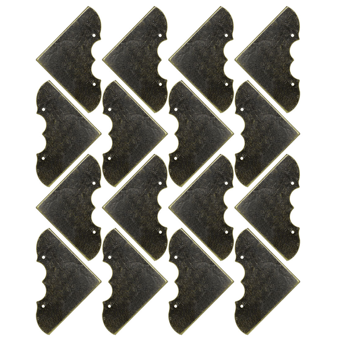 Harfington 16pcs Box Corners Protector Bronze Tone Triangle Frame Box Furniture Protectors