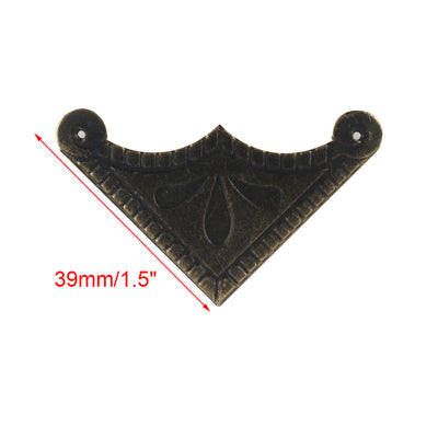 Harfington 12pcs Box Corners Protectors Vintage Guard Edge Cover Furniture Legs Protector