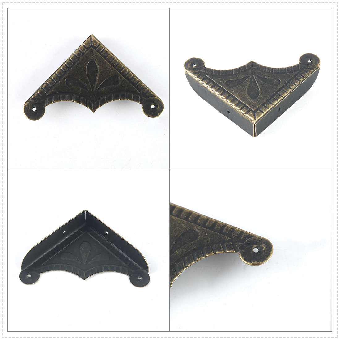 Harfington 12pcs Box Corners Protectors Vintage Guard Edge Cover Furniture Legs Protector