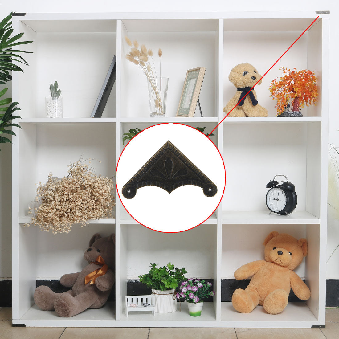 Harfington 12pcs Box Corners Protectors Vintage Guard Edge Cover Furniture Legs Protector