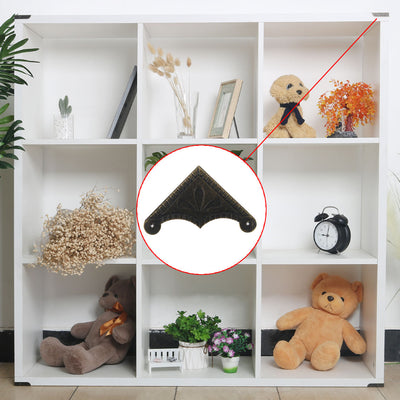 Harfington 12pcs Box Corners Protectors Vintage Guard Edge Cover Furniture Legs Protector