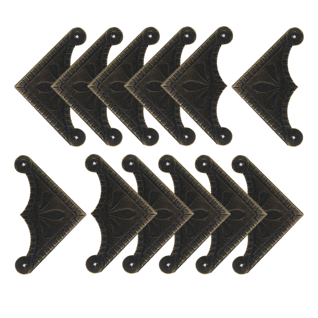 Harfington 12pcs Box Corners Protectors Vintage Guard Edge Cover Furniture Legs Protector