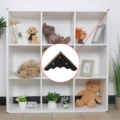 Harfington 16pcs Box Corner Protector Bronze Tone Triangle Frame Box Furniture Protectors