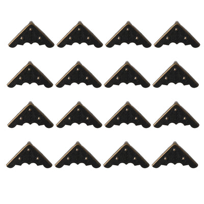 Harfington 16pcs Box Corner Protector Bronze Tone Triangle Frame Box Furniture Protectors