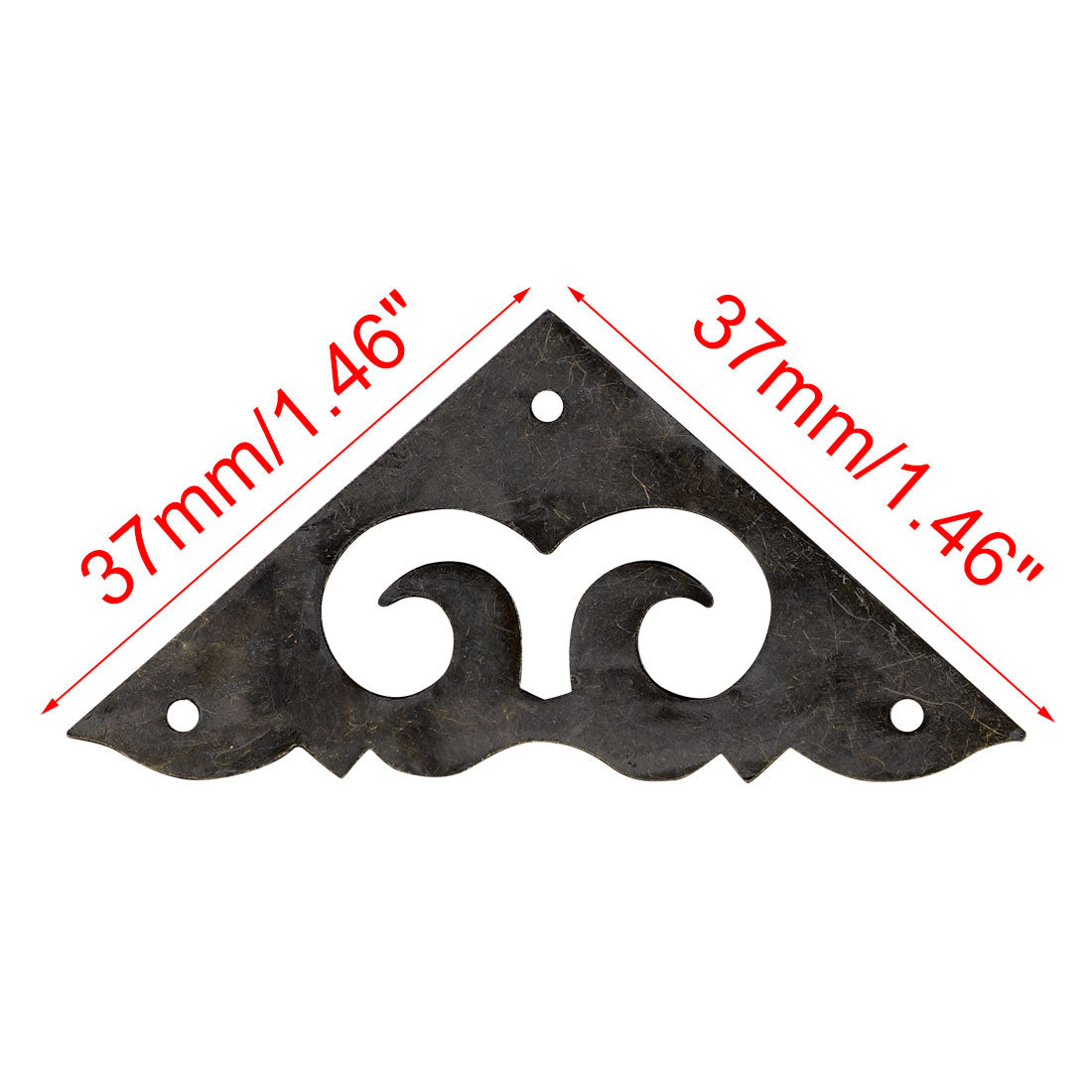 Harfington 16pcs Box Corner Protector Bronze Tone Guard Edge Cover Desk Box Corner Decor