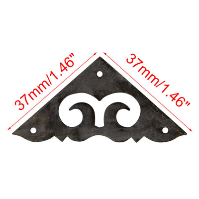 Harfington 16pcs Box Corner Protector Bronze Tone Guard Edge Cover Desk Box Corner Decor