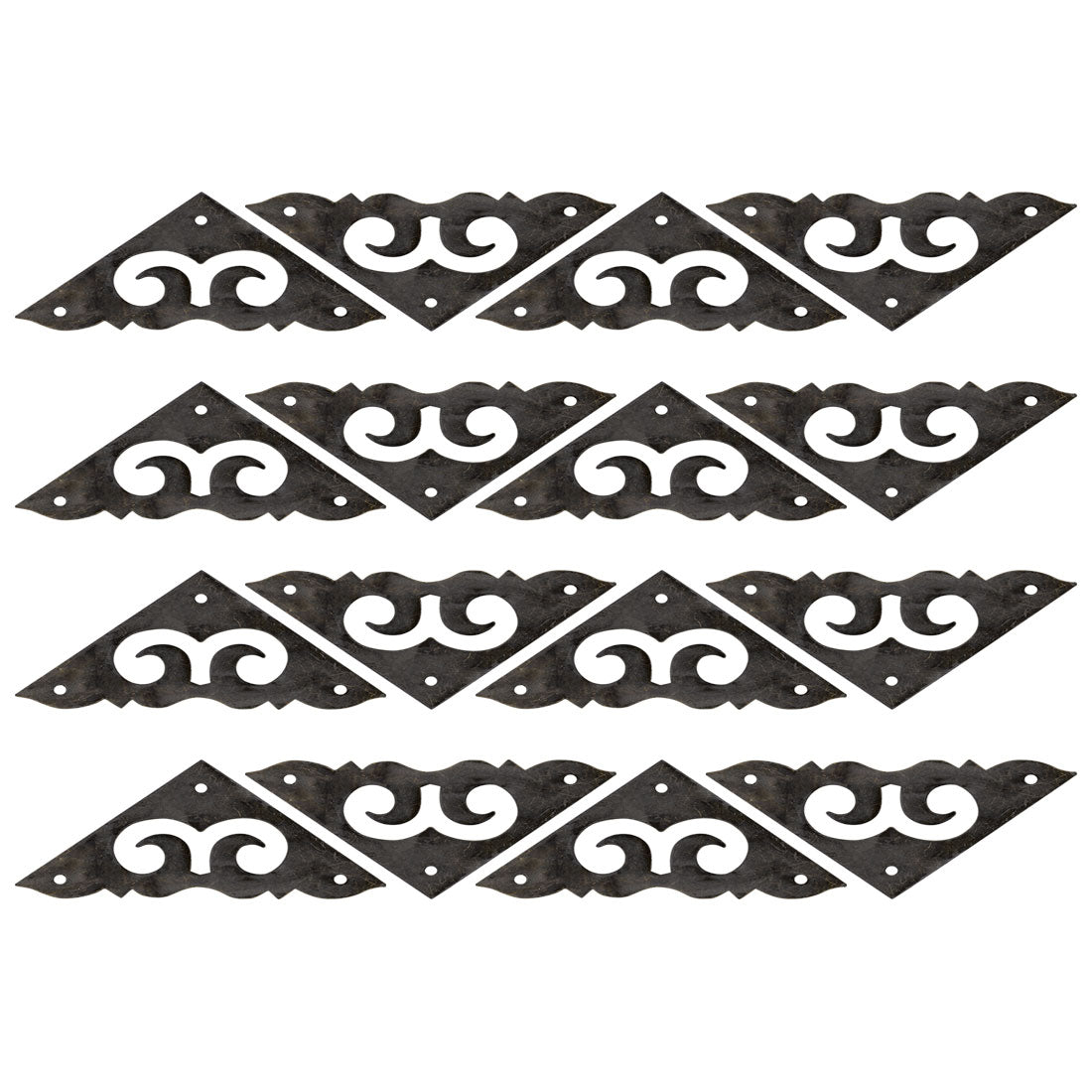 Harfington 16pcs Box Corner Protector Bronze Tone Guard Edge Cover Desk Box Corner Decor