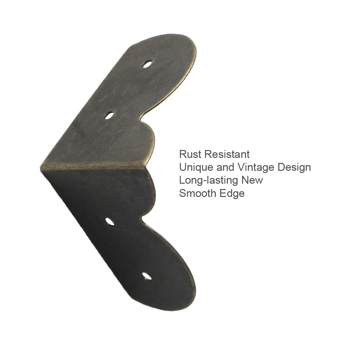 Harfington 16pcs Box Corner Protectors Bronze Tone Guard Edge Cover Desk Box Corner Decor