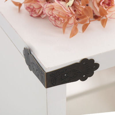 Harfington 16pcs Box Corner Protector Vintage Bronze Tone Edge Covers Box Corner Decor