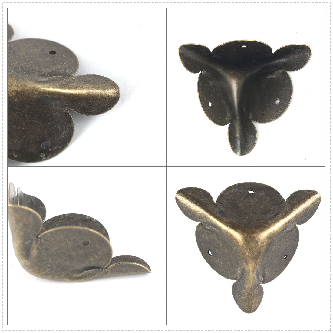 Harfington 16pcs Box Corner Protectors Vintage Triangle Frame Furniture Protector