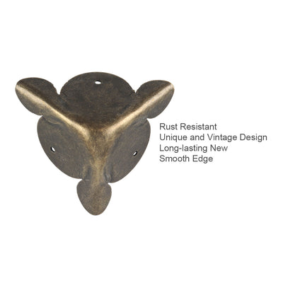 Harfington 16pcs Box Corner Protectors Vintage Triangle Frame Furniture Protector