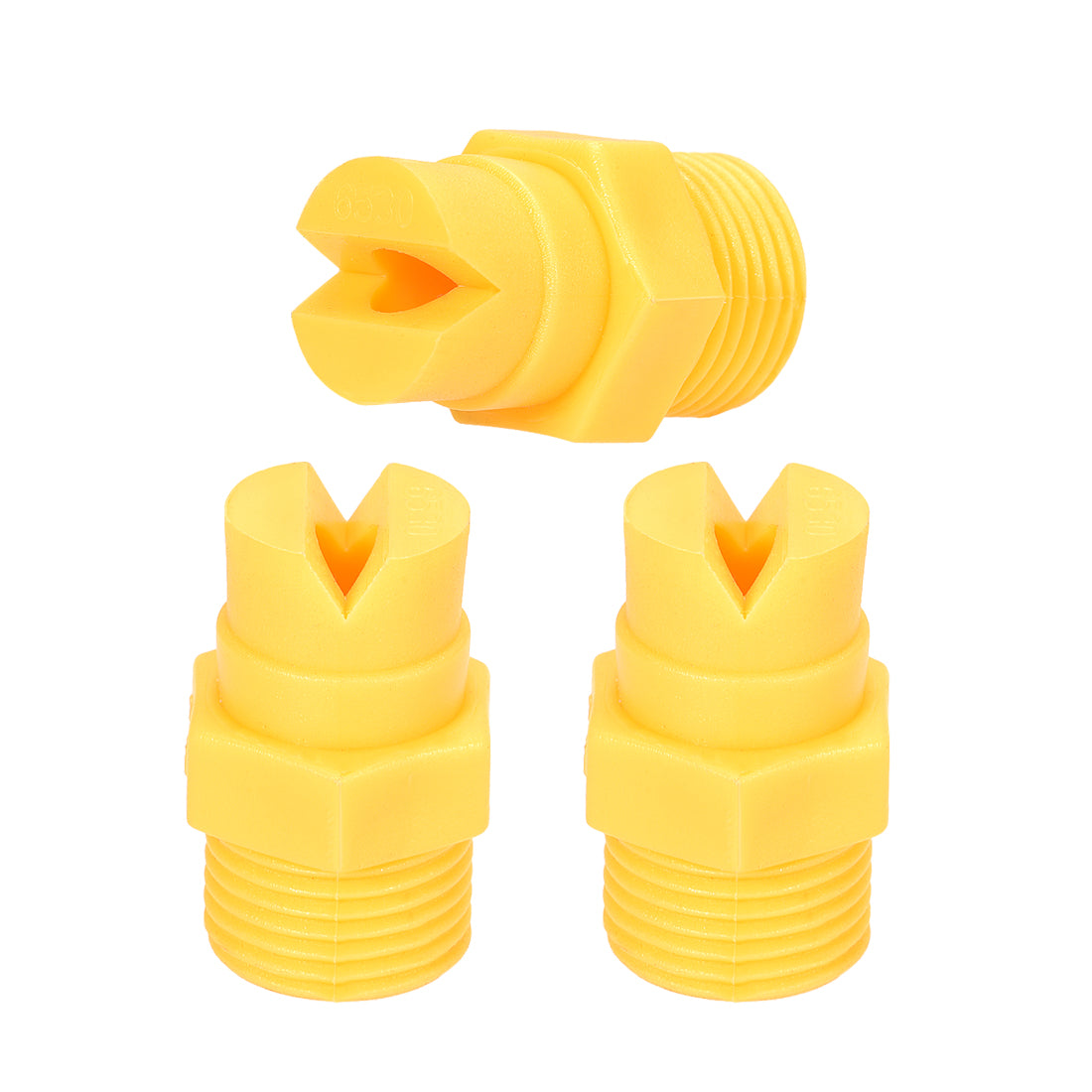 Harfington Flat Fan Spray Tip, 3/8NPT Male Thread PP Nozzle, 3 Pcs (65 Degree, 3.6mm Orifice Diameter)
