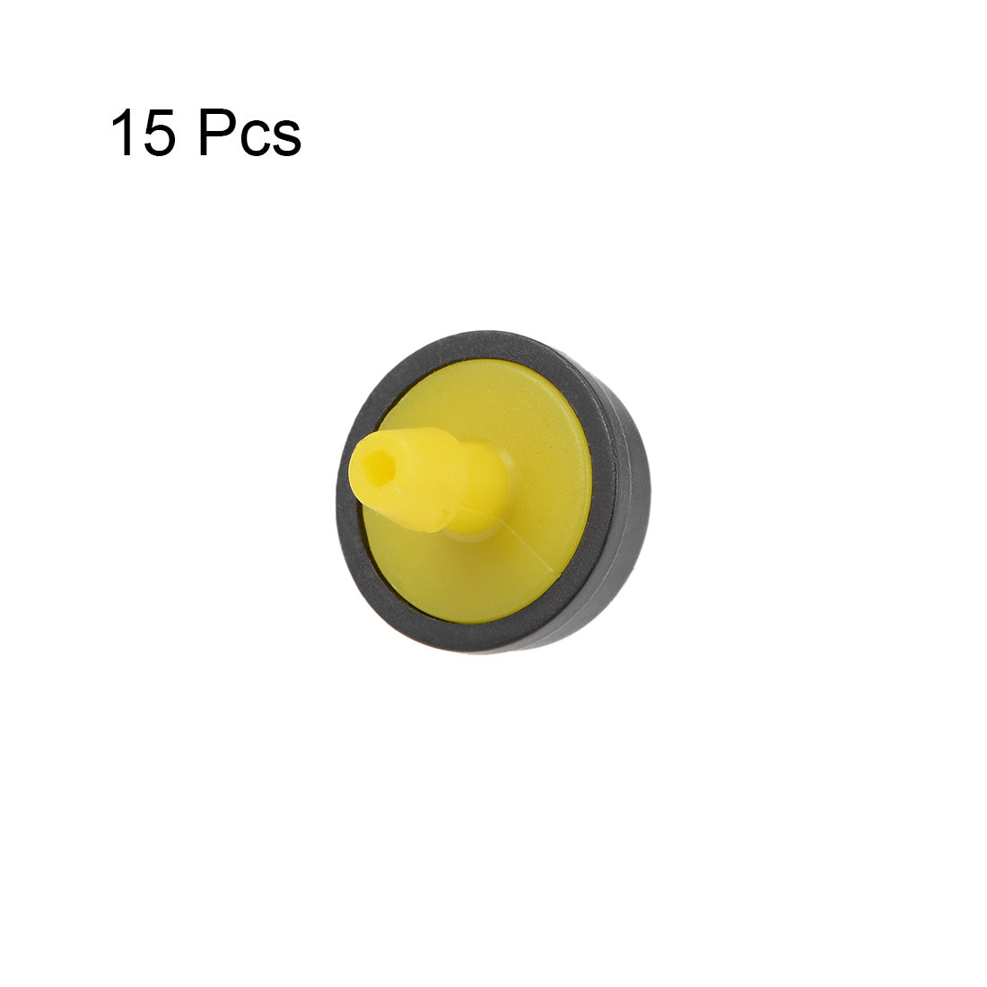 Harfington Pressure Compensating Dripper 5GPH 20L/H Emitter for Garden Lawn Drip Irrigation with Barbed Hose Connector Plastic Yellow 15pcs