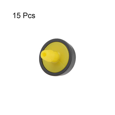 Harfington Pressure Compensating Dripper 5GPH 20L/H Emitter for Garden Lawn Drip Irrigation with Barbed Hose Connector Plastic Yellow 15pcs