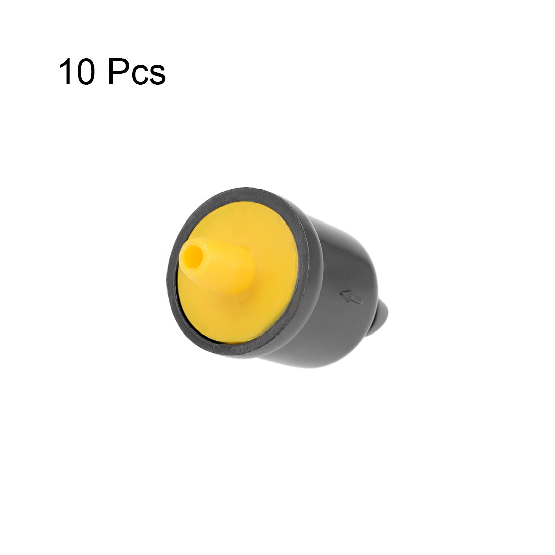 Harfington Pressure Compensating Dripper 5GPH 20L/H Emitter for Garden Lawn Drip Irrigation with Barbed Hose Connector Plastic Yellow 10pcs