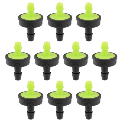 Harfington Pressure Compensating Dripper 8GPH 30L/H Emitter for Garden Lawn Drip Irrigation with Barbed Hose Connector Plastic Green 50pcs