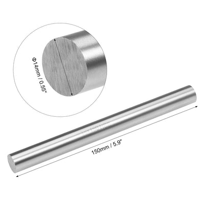 Harfington HSS Lathe Round Rod Solid Shaft Bar 150mm Length 2Pcs