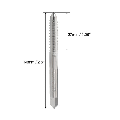 Harfington Machine Tap 12-24 UNC Thread 2B Class 3 Flutes High Speed Steel 2pcs