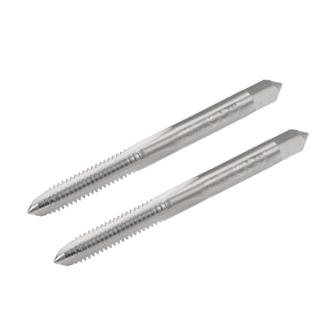 Harfington Machine Tap 12-24 UNC Thread 2B Class 3 Flutes High Speed Steel 2pcs