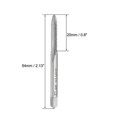 Harfington Machine Tap 6-32UNC Thread 2B Class 3 Flutes High Speed Steel 2pcs