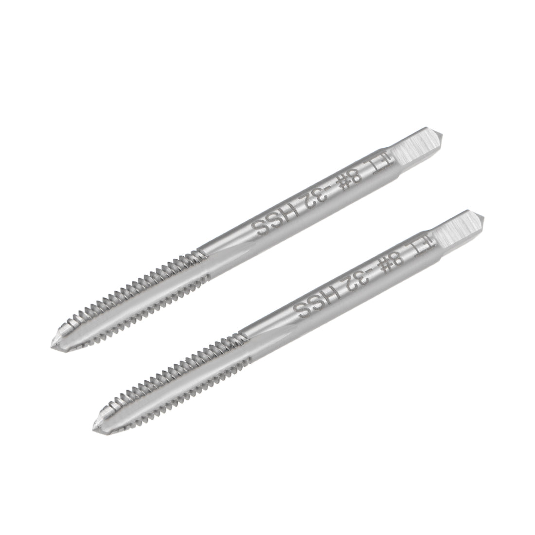 Harfington Machine Tap 8-32UNC Thread 2B Class 3 Flutes High Speed Steel 2pcs